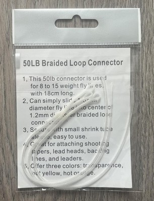 50 lbs Braided Loop Connector - geflochtene Schlaufe - Lachsfischen Salmon 