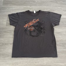 Harley Davidson T Shirt Mens 2XL Black USA Made Smoky Mountain TN American Pride