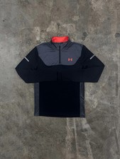 Image of Under Armour Tech Utility Quarter Zip - Black / Red