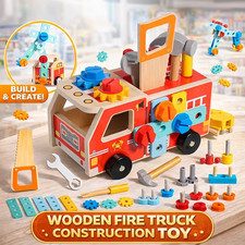 Kids Wooden Column Shape Sorter Number Blocks Learning Set Toddler Preschool New