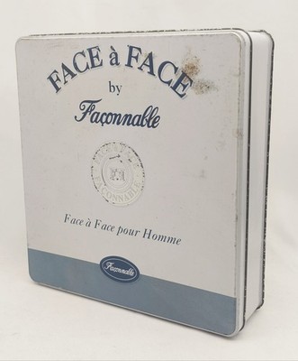 Vintage Face to Face by Façonnable Werbedose - Metalldose Herrenduft