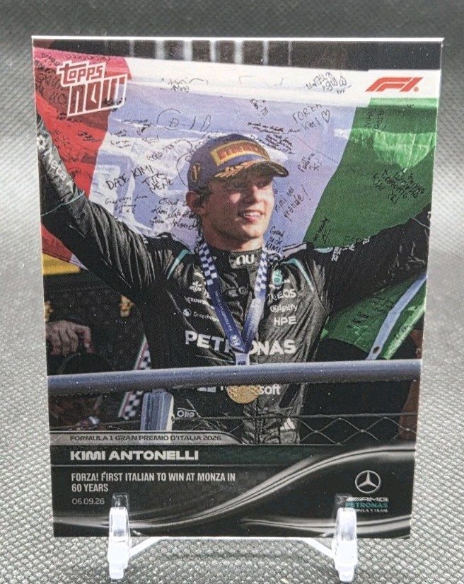 KIMI ANTONELLI 2026 Topps Now Card #57 First Italian to Win at Monza in 60 Years