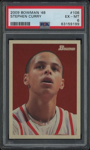 2009 BOWMAN '48 #106 STEPHEN CURRY ROOKIE RC PSA 6 - 1621/2009