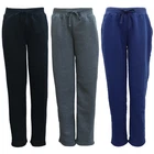 New Womens Ladies Fleece Lined Wide Leg Sweat Track Pants Jogger Sports Trackies