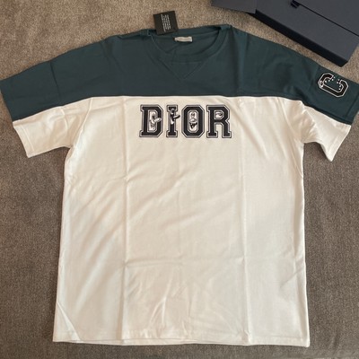 Dior × Kenny Scharf Green White Logo T-Shirt Men XXL | eBay