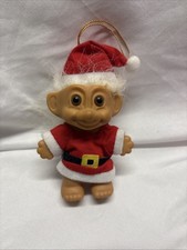 Vintage Russ Troll Santa Doll Ornament