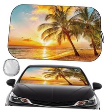 Car Windshield Sun Shade - Reflector Sunshade Offers Ultimate Sunrise-Yellow