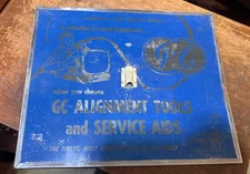 VINTAGE GC ELECTRONICS ALIGNMENT MIRROR BACK SIGN TELEVISION REPAIR SHOP 8391 TV