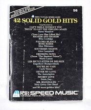MÚSICA DE VELOCIDAD FÁCIL DE TOCAR - 42 ÉXITOS DE ORO MACIZO - ÓRGANO LIBRO DE MÚSICA VINTAGE