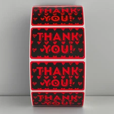 Thank You Stickers - Thank You Business Labels - Thank You Stickers With Hearts