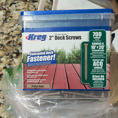 Kreg Protec-Kote 2'' Deck Screws 2 in Square Drive Steel 700 Pack