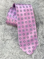 Men's Italo Ferretti Silvi Marina Luxury Silk Tie Italy  Geometric