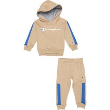 Champion Little Boys Hoodie Jogger Sweatpants Set - Khaki