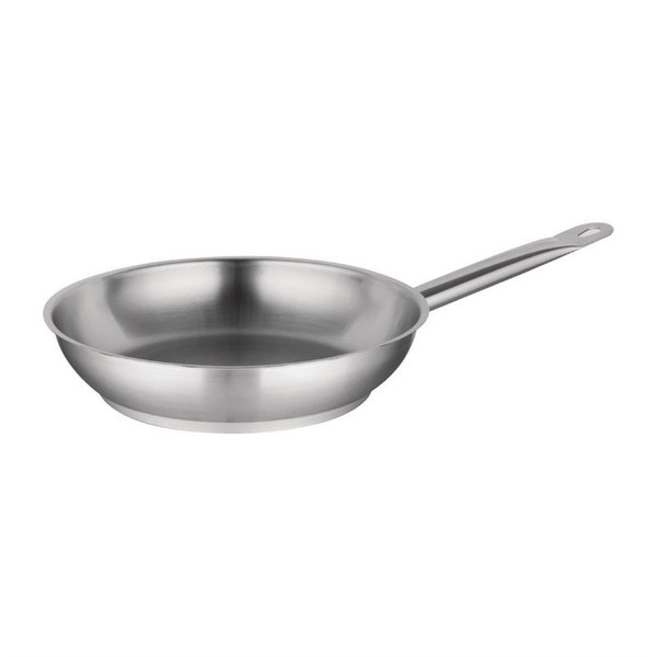 Vogue Edelstahl Bratpfanne 24(Ø)Cm - Edelstahlpfanne - Gastropfanne-image