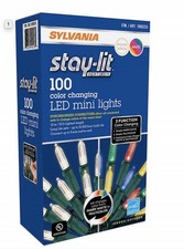  DISTRESSED BOX Staylit Platinum 100 Color Changing LED Mini Lights Warm White/