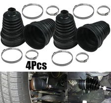 Drive Shaft CV Joint Boot Kit Constant Velocity Dust Cover Universal With Clamps