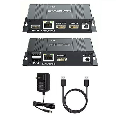 HDMI KVM Extender with USB KVM Control RJ45 60m over cat5e/6  Mouse Keyboard