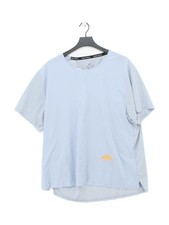 Nike Men's T-Shirt XXL Blue Polyester with Elastane Round Neck Basic