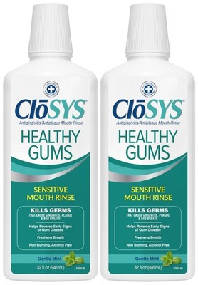 Healthy Gums Mouthwash 32 Fl Oz, Pack of 2, Antiplaque, AntiGingivitis Mouthw...