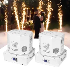 2PCS 1500W Spin Double Head Cold Spark Machine Stage Effect Rotate DMX Wedding