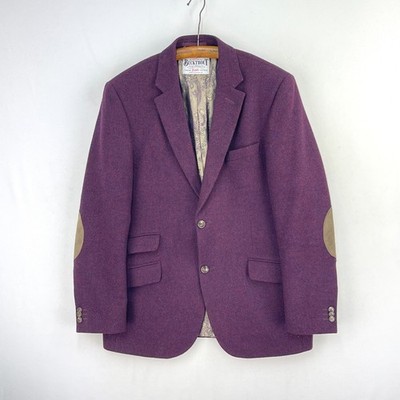 Bucktrout Tweed Jacket Mens 40R Purple Plum Moon Wool Hacking Shooting Hunting