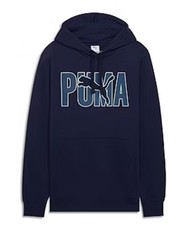 Puma Men  s Logo Hoodie Medium Navy Blue Pullover Sweatshirt NWT 50 Retail