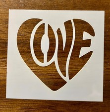 Heart Love Reusable 10 MIL Laser Cut Mylar Stencil Painting Arts Crafts
