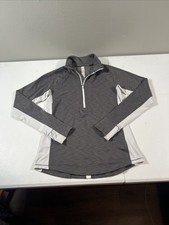 Women  s Under Armour Cold Gear 1/4 Zip Long Sleeve Mock Neck Shirt Sz M Fitted