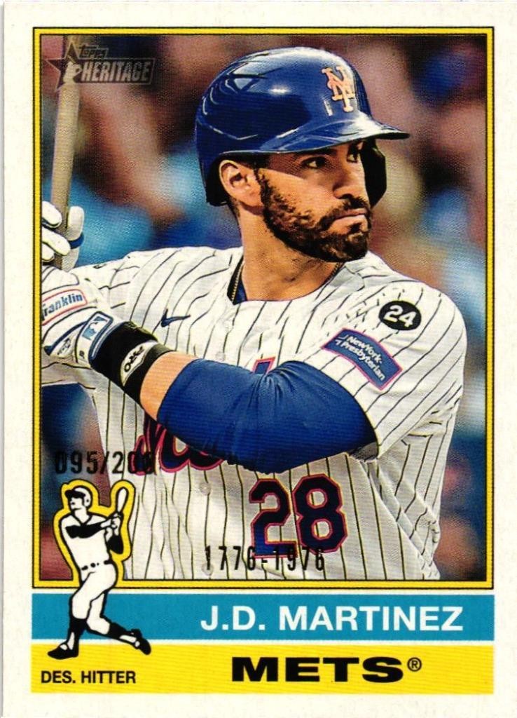 2025 Topps Heritage Bicentennial - J.D. Martinez (#316)  Mets  095/200