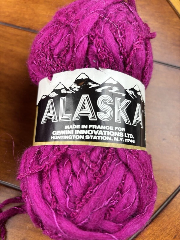 Gemini ALASKA Yarn Wool/Viscose Lot160 Thick N Thin Three 100 Gram Skeins Mauve