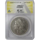 1886 S Morgan Silver Dollar EF 40 Details ANACS $1 Coin SKU:I24463