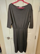 by Anthropologie Women's Charcoal Gray Knit Column Dress, Size Small