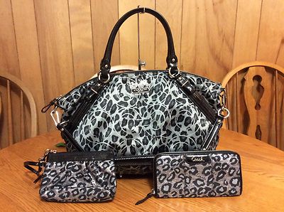 Coach Madison Ocelot OP Art Sophia Satchel D1176-17779 with 