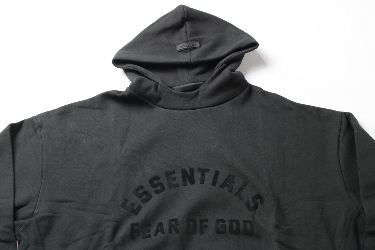 Fear of God Essentials Unisex Arch Logo SS23 Hoodie TM8 Jet Fear of God Essentials Unisex Arch Logo SS23 Hoodie TM8 Jet