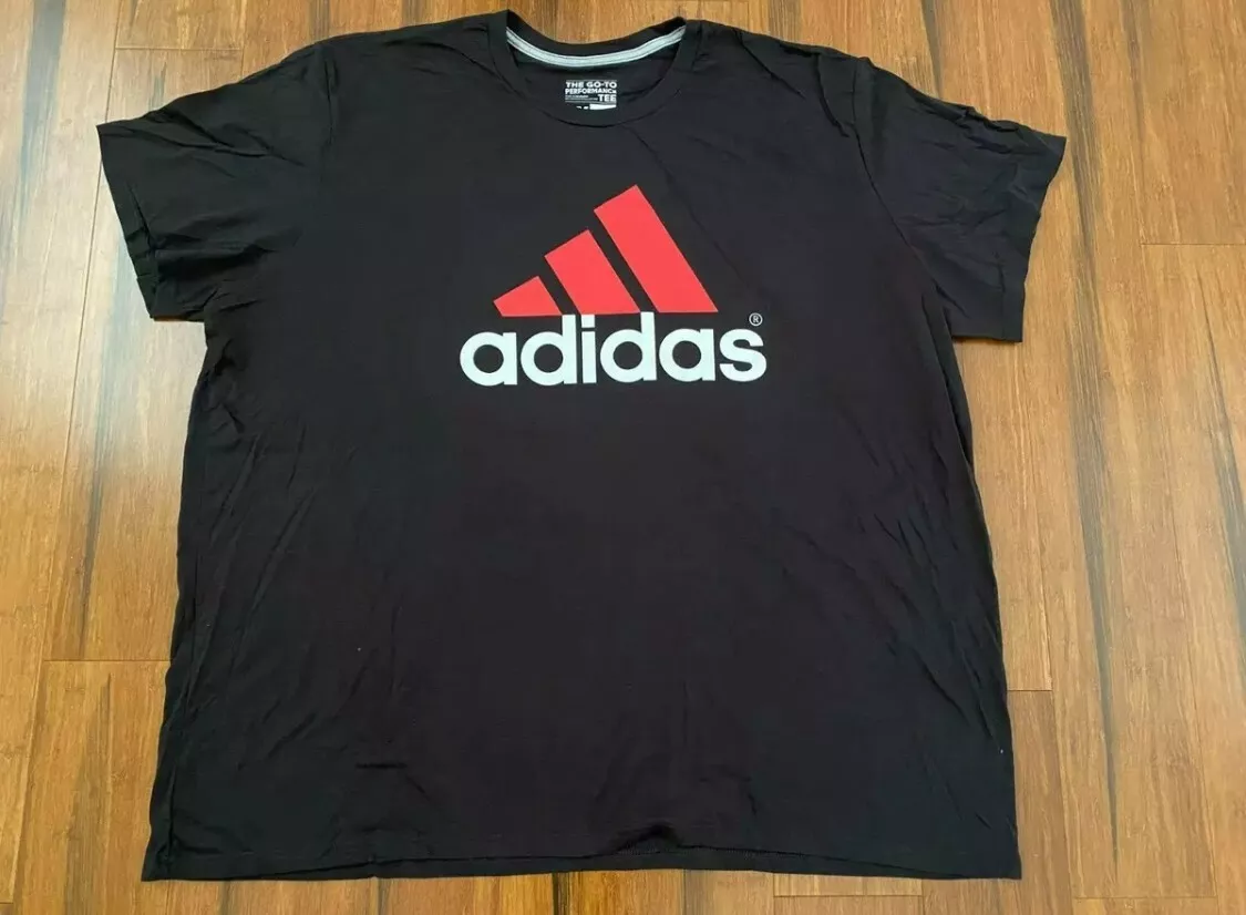 Adidas Logo Go To Performance Tee Men s T shirt Black New 3XL 4XL
