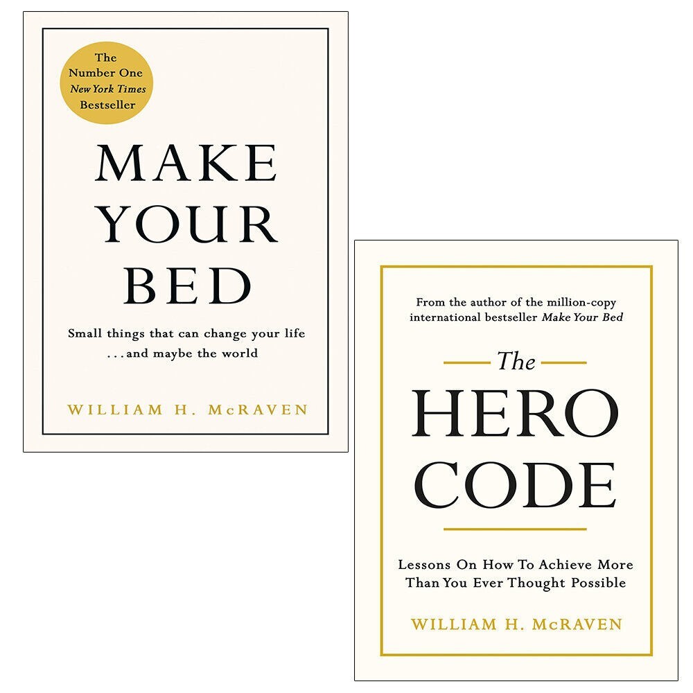 Admiral William H. McRaven 2 Books Collection Set Make Your Bed,Hero Code Hard