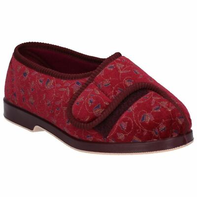 GBS Nola Slipper Wine Touch Verschluss Damen Slipper Textil