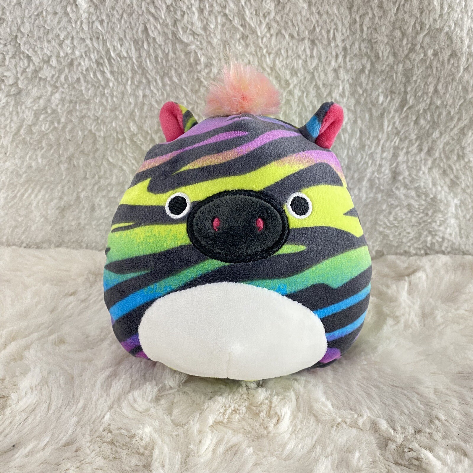 RARE Squishmallow Safiyah Rainbow Stripe Zebra Rainbow Mane 5" Wildlife | eBay