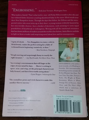 Light on Snow - by Anita Shreve - 2005 Paperback. - Picture 7 of 8