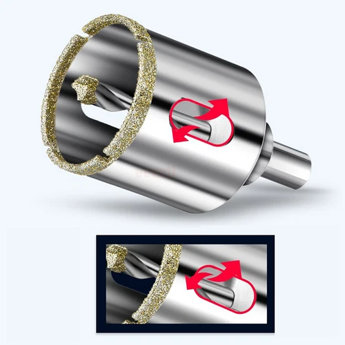 Diamantbohrer 16mm - 120mm Bohrkrone Lochsäge Fliesenbohrer Keramik Marmor Glas - Picture 6 of 41