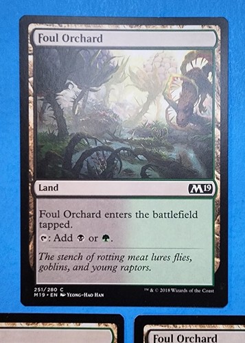 3x Foul Orchard Core Set 2019 Mtg Magic Gathering Card Dual Land Mana 251 - Picture 2 of 4