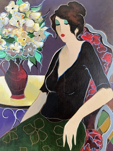 "Elena" by Itzchak Tarkay a Serigraph in color on wove paper - Picture 2 of 4