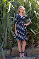 Rebecca Ruby Size M Primative Wrap Dress