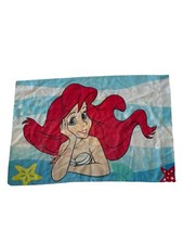 Disney The Little Mermaid Ariel Sebastian Flounder Pillow Case 20x30 Vintage GUC
