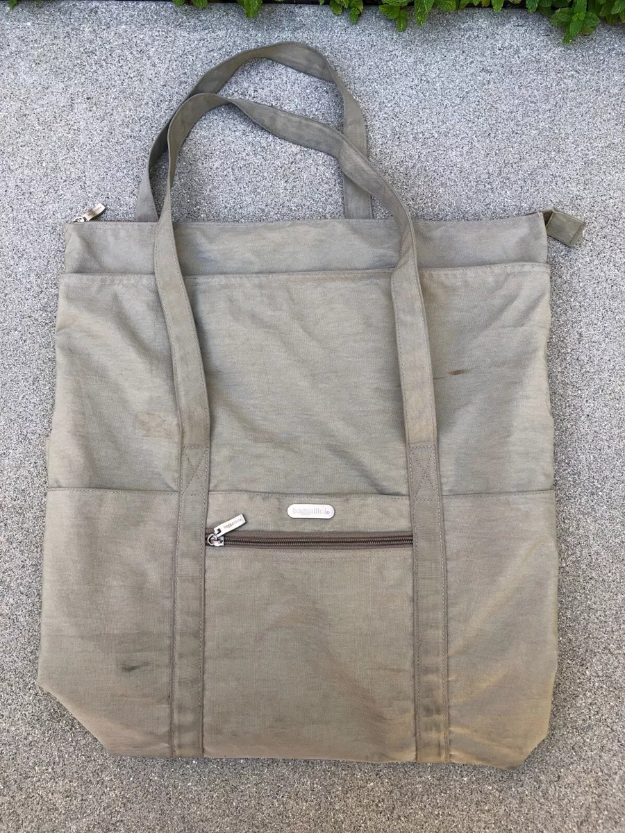 BAGGALLINI Lightweight Travel Tote Bag Purse Large Tan Shoulder eBay