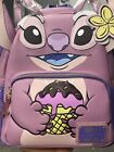 Disney Loungefly Exclusive Lilo & Stitch Angel Pink Mini Backpack