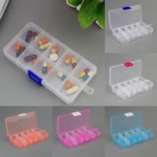 Pill Case Organizer Detachable Plastic Storage Box Jewelry Bead Case Container 