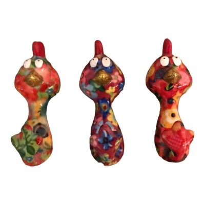 Kleiderhaken Wandhaken Pomme Pidou Model Huhn Matilda 3 Stück bunt