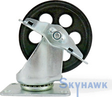 3-1/2" 350lb Capacity All-Steel Wide Locking Wheel Swivel Top Plate Casters