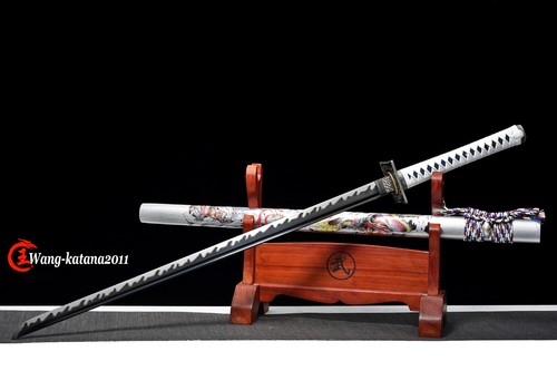 Espada Recta Ninjato 1095 Acero al Carbono Japonesa Ninja Fulltang - Imagen 3 de 12